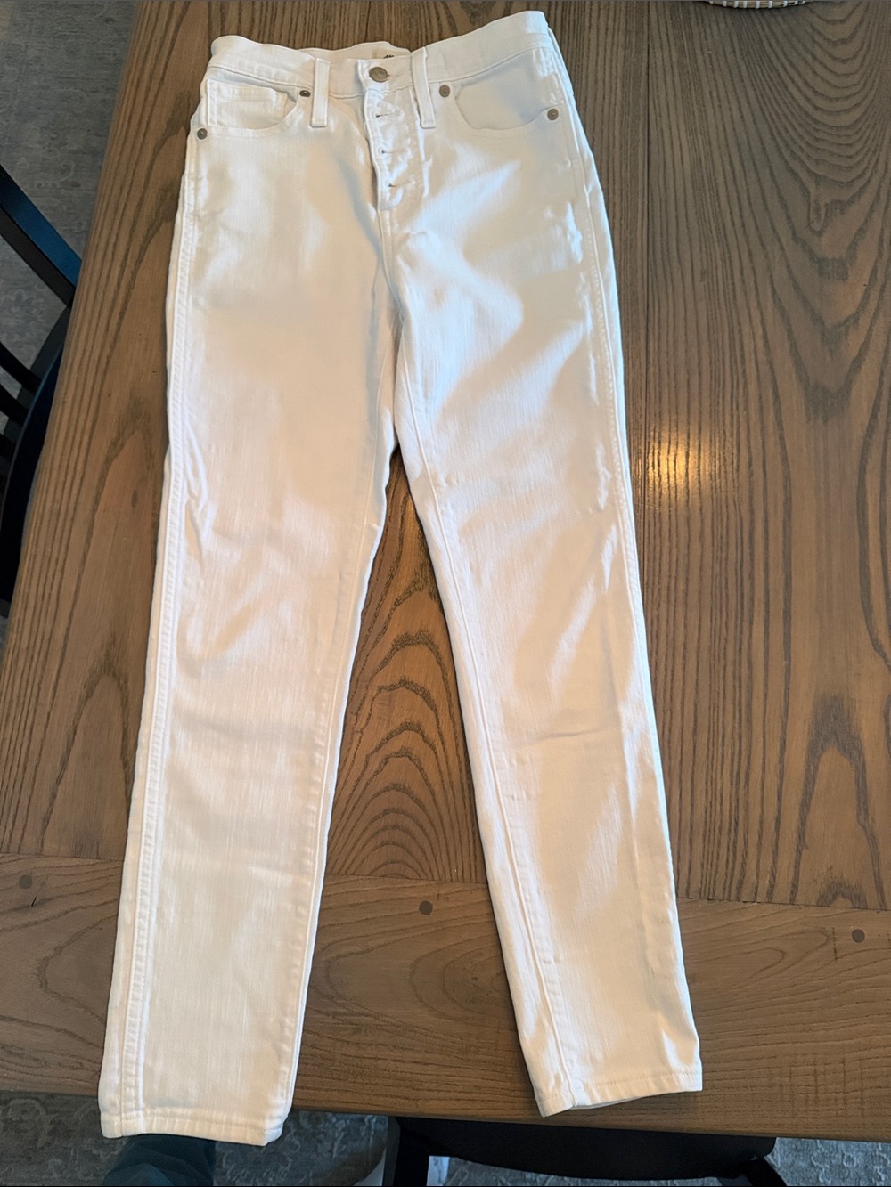 Madewelll White Women's Slim Straight Jeans